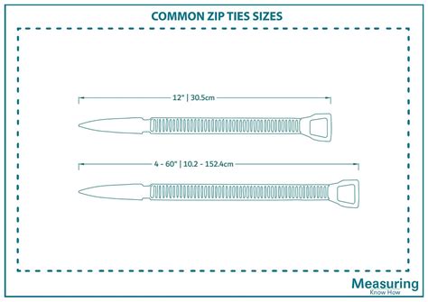 zip ties size chart